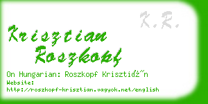 krisztian roszkopf business card